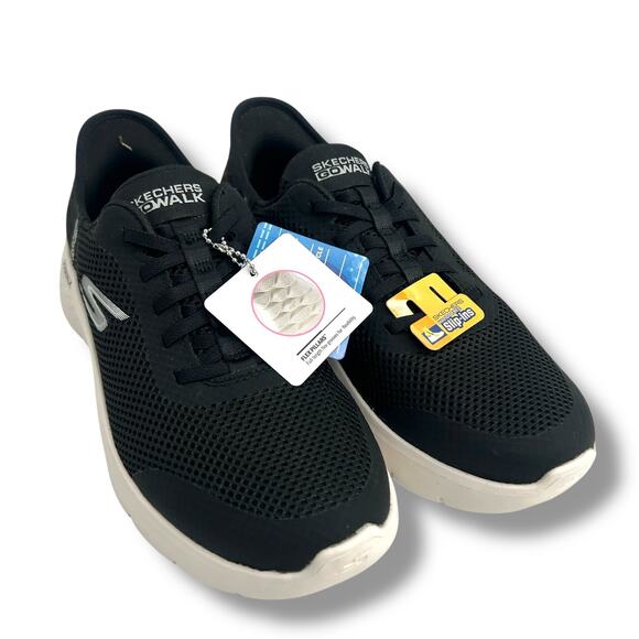 NEW Skechers Slip-ins: Go Walk Flex Grand Entry Size 7 Black & White Slip on NWT - Picture 10 of 13